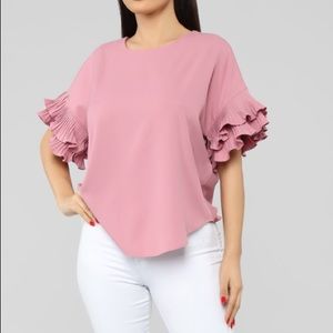Pink Ruffled Top